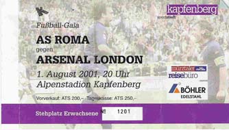 Karte AS Roma gegen Arsenal