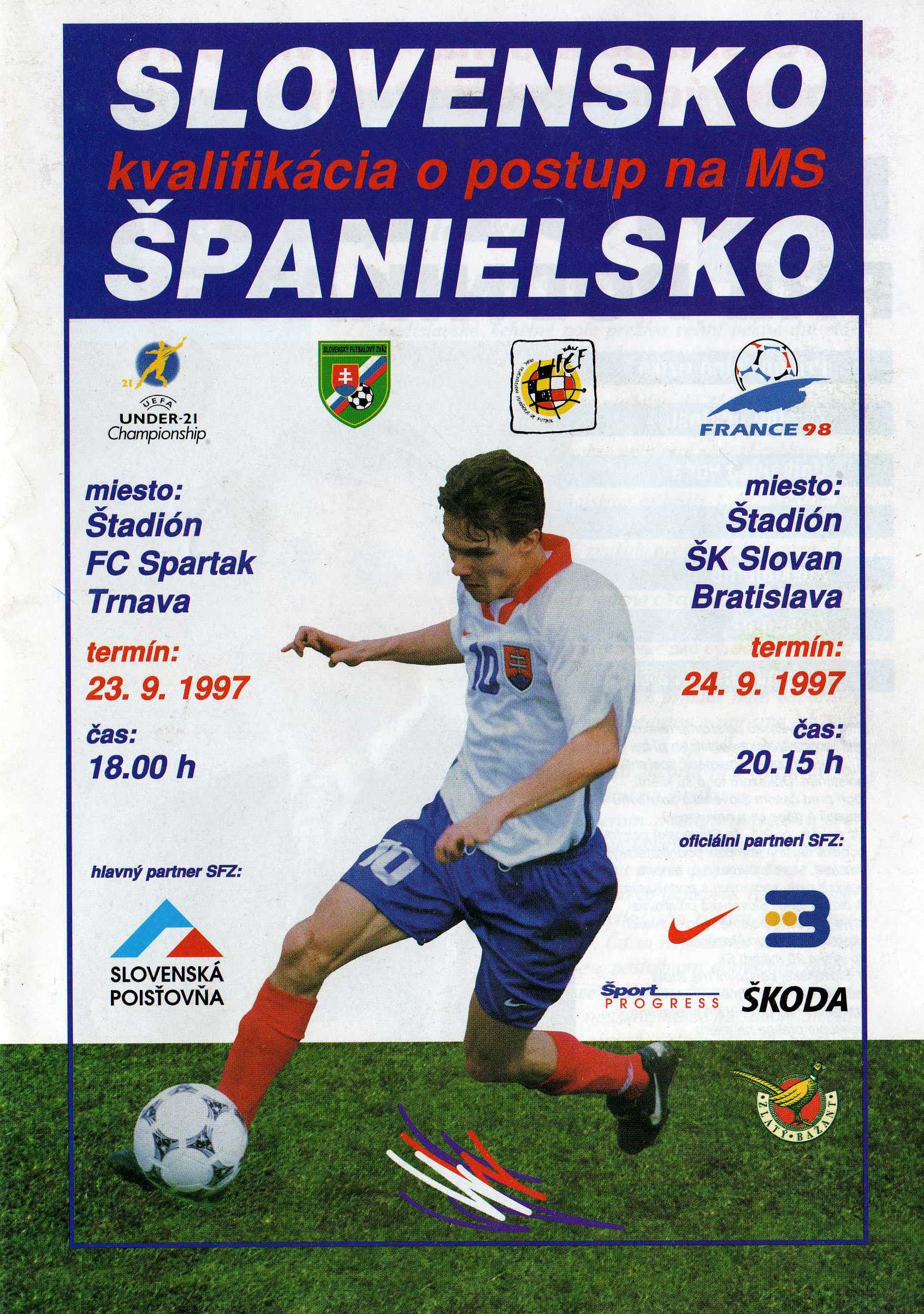 Stadionheft Slowakei:Spanien